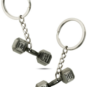 Dumbbell keychain